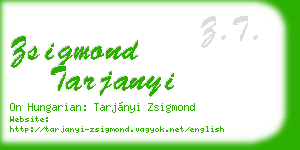 zsigmond tarjanyi business card